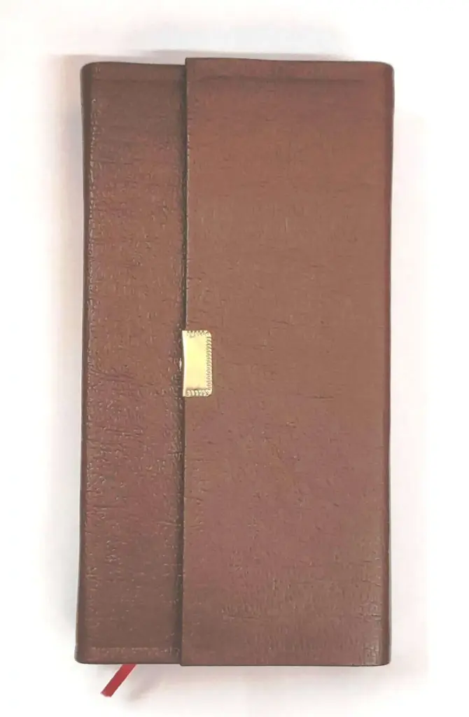 Malayalam Check Book Bible: Brown Leather Button Press Model: By- Daniel Publication