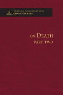 [9780758679390] On Death 2 - Theological Commonplaces